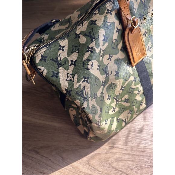 Louis Vuitton x Marc jacobs Takashi Murakami Camouflage monogram keepall 55 - Picture 11 of 12